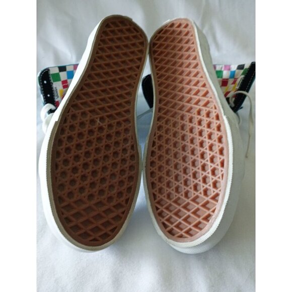 Vans SK8-Hi Checkerboard Sneakers Women’s Size 5 Canvas Super High Top - Picture 2 of 11